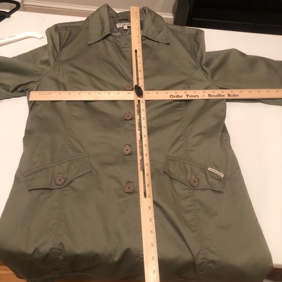US POLO ASSOCIATION green XL lightweight lined 3/4  jacket trench coat pockets - Picture 4 of 13